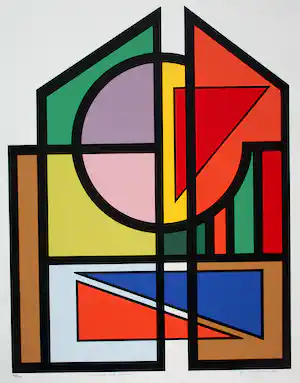 Guy Vandenbranden - Kleurrijke zeefdruk: Cathedrale de la lumiere - 1999 (laatste exemplaar!) verkocht voor € 225!