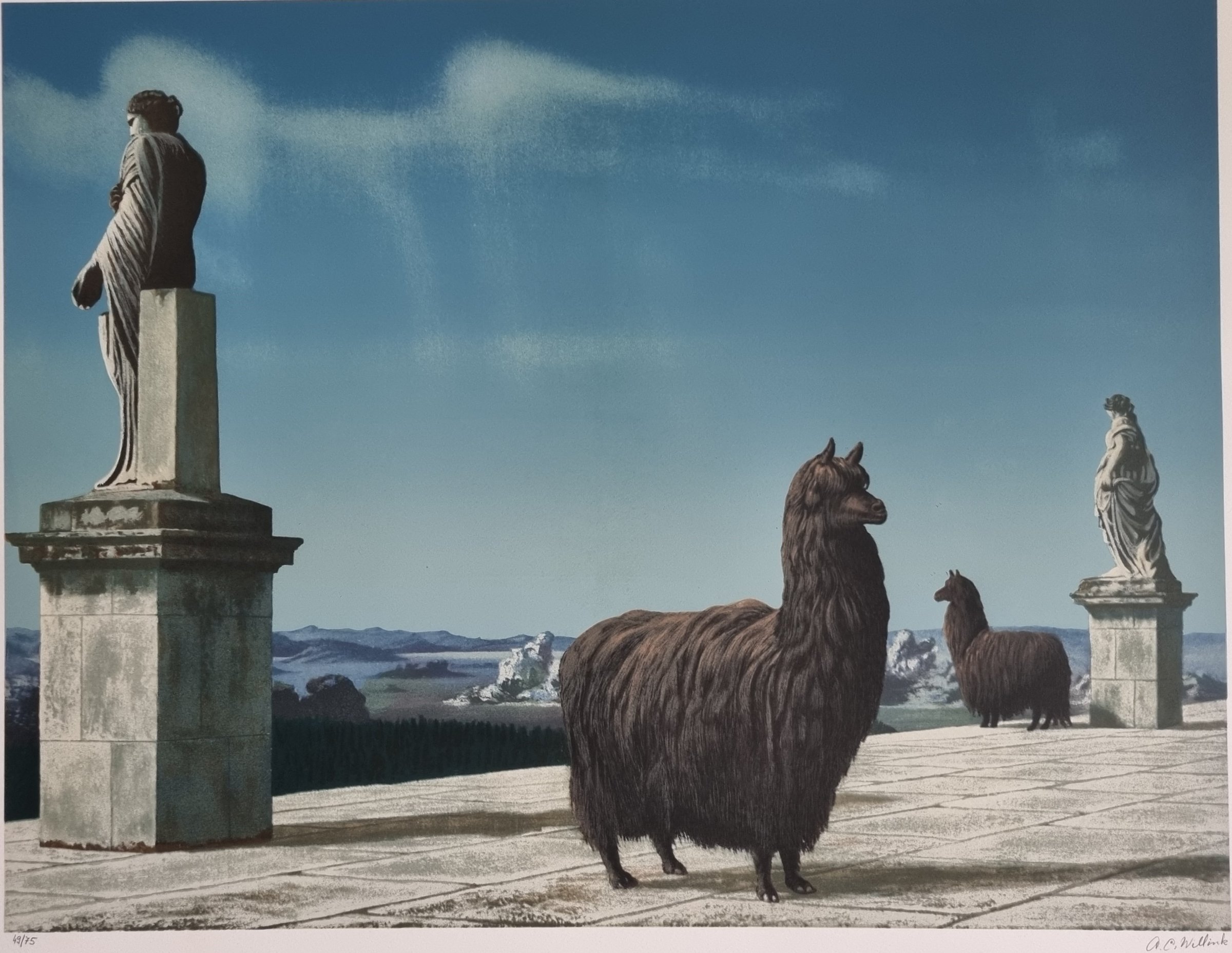 Carel Willink - Lama's op het terras kopen? Bied vanaf 525!