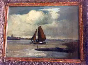 Willem Jansen - Zicht op rivier verkocht voor € 75!
