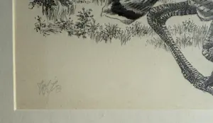 Peter Vos - handgesigneerde litho | 'Griel' | 1973 (De Luis) kopen? Bied vanaf 150!
