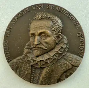 Han Wezelaar - bronzen penning | 'Philips van Marnix van St. Aldegonde' | 1940 (PENNINGKUNST) kopen? Bied vanaf 100!