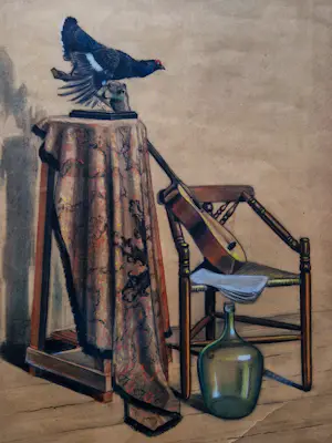 Tijmen Moll - Grote realistische pasteltekening "gevarieerd stilleven" ingelijst kopen? Bied vanaf 48!