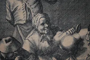 Gerrit Lucasz. van Schagen - Adriaen van Ostade: Boereninterieur met drinkende man - ets uit 1680/90 kopen? Bied vanaf 100!