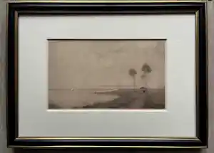 Jan Mankes - Originele Heliogravure Waterlandschap 1923 verkocht voor € 195!