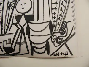 Pablo Picasso - " JACQUELINE PICASSO ( ROQUE ) " 1955 . kopen? Bied vanaf 200!
