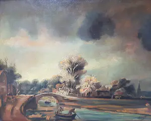 Niet of onleesbaar gesigneerd - Landschap in hollandse stijl kopen? Bied vanaf 1!
