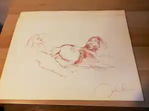John Lennon - Mooie Litho van John Lennon van idg Yoko Ono verkocht voor € 50!