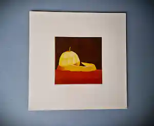Joop Vegter - Mooie kleine mezzotint "afgeschilde Appel" - beperkte oplage - potloodgesigneerd verkocht voor € 75!