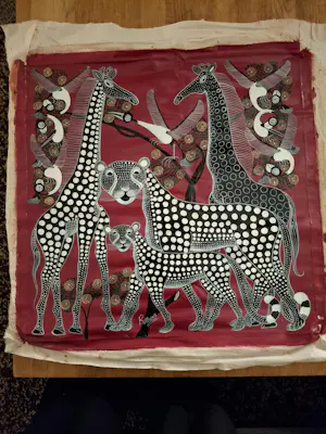 Rubuni Rashidi - Giraffe Family and Cheetah Family in Red kopen? Bied vanaf 150!