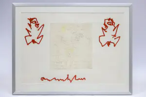 Anton Heyboer - Bijzonder werk, acryl met potlood kopen? Bied vanaf 125!