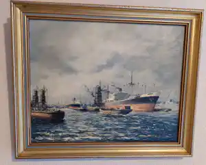 Marius de Jongere - Fraai havengezicht verkocht voor € 950!