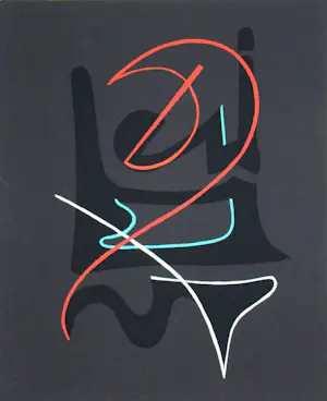 Cesar Domela - Abstracte compositie - 1952 - Sjabloon in gouachekleuren kopen? Bied vanaf 70!