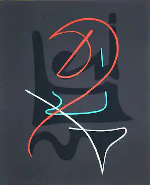 Cesar Domela - Abstracte compositie - 1952 - Sjabloon in gouachekleuren kopen? Bied vanaf 70!