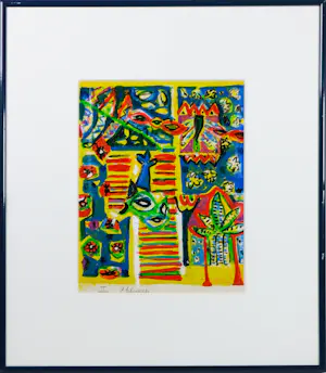 Gertie Janssen - Gouache en potlood op papier, Drieluik, I, II, III - Ingelijst kopen? Bied vanaf 70!