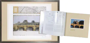 Christo - Gesigneerd, The Pont Neuf Wrapped met stofmonster - Ingelijst + Gesigneerd boek! kopen? Bied vanaf 750!
