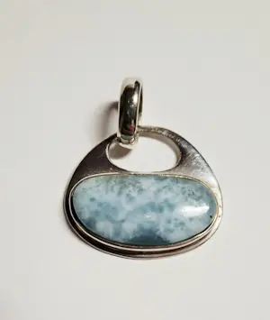 Nieuwe zilveren hanger met larimar kopen? Bied vanaf 40!