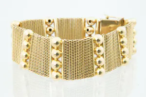 Bijzondere 18 karaats gouden unisex "Milanese" schakel armband - ZWAAR! (67gr) kopen? Bied vanaf 1860!