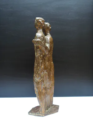 Brons (Onbekend) - "samen" zeer mooi beeld kopen? Bied vanaf 225!