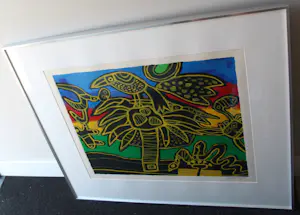 Corneille - Ingelijste zeefdruk: "Oiseau né du Paysage" - 1992 (nette lijst!) kopen? Bied vanaf 375!