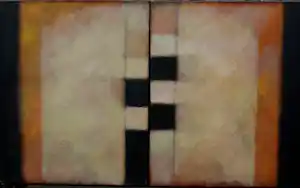 Ton Frenken - Olieverf op doek, tweeluik: abstract - 1998 verkocht voor € 1500!