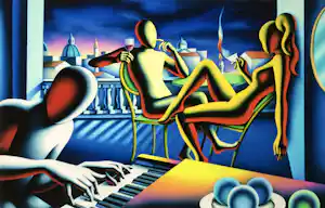 Mark Kostabi - handsignierte Originalgraphik verkocht voor € 150!