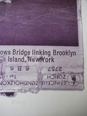 Franz Eggenschwiler - VERRAZANO NARROWS BRIDGE 1970 signiert kopen? Bied vanaf 150!