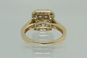 98 - Klassieke 14Kt goud & diamanten ring - brilliant en princess cut - 1.25ct kopen? Bied vanaf 580!