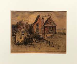 Johan Ponsioen - Echteldse Dijk Tiel - Ets verkocht voor € 100!