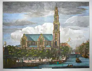 Jan Luyken - Westerkerk Amsterdam - kopergravure in kleur uit 1694 kopen? Bied vanaf 125!