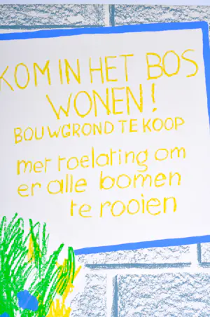 Roger Raveel - Kom in het bos wonen - Zeefdruk - Gesigneerd - 65x65 cm - 1975 kopen? Bied vanaf 950!