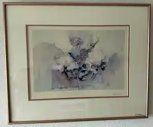 Anita Duijf - 2x grafiek bloemen kopen? Bied vanaf 100!