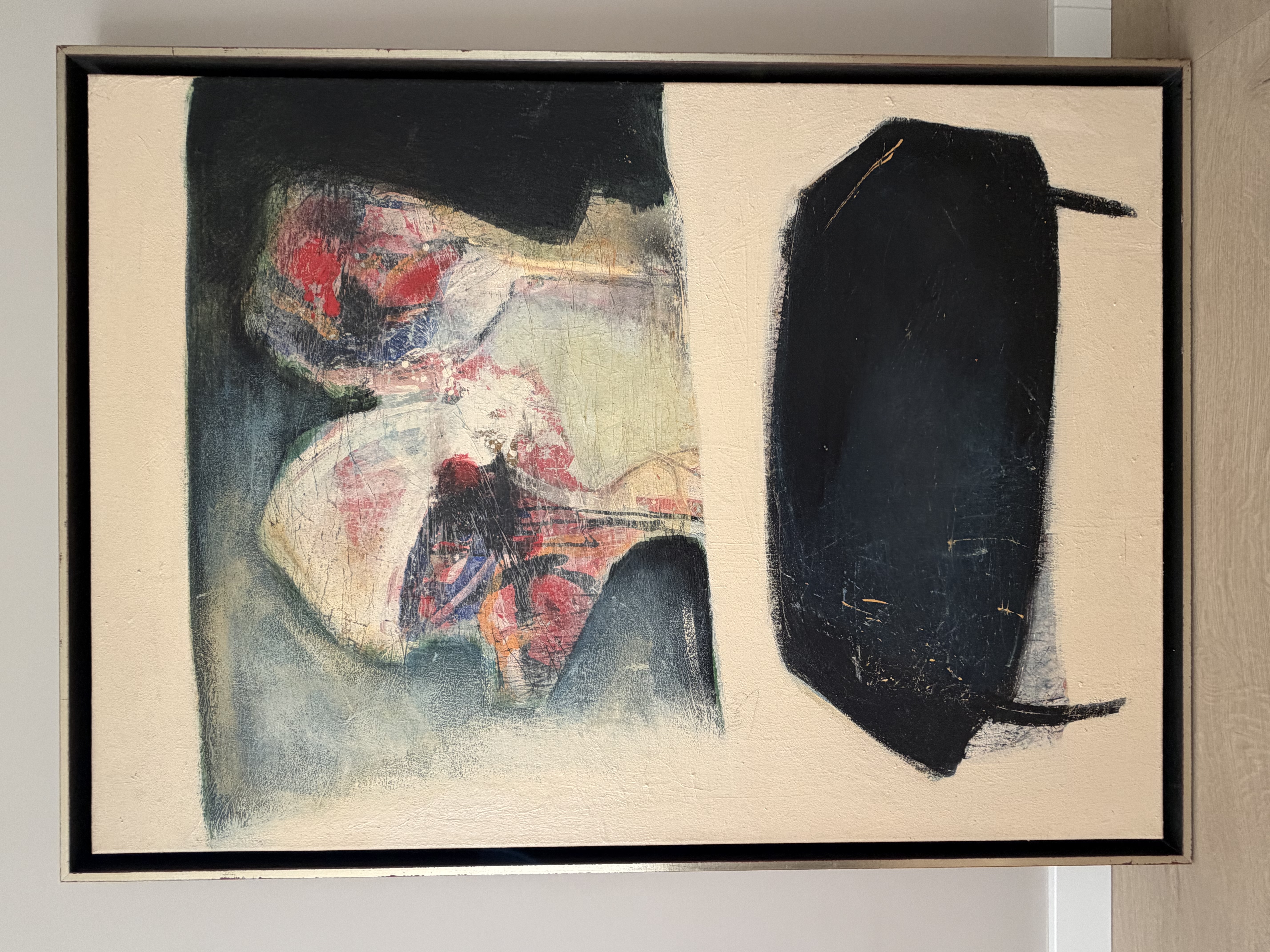 Arty Grimm - Gemengde techniek op doek, Abstracte compositie - Ingelijst kopen? Bied vanaf 650!