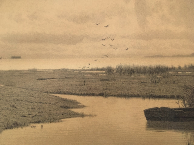 Niet of onleesbaar gesigneerd - Polderlandschap - lithografie kopen? Bied vanaf 1!