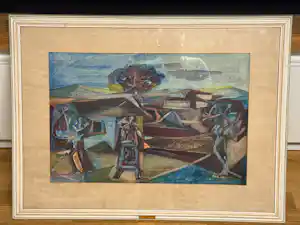 Alfred Wittwar - Landschaft (1957) kopen? Bied vanaf 250!