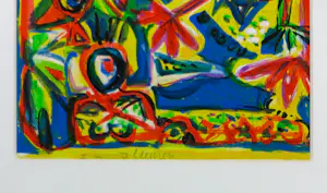 Gertie Janssen - Gouache en potlood op papier, Drieluik, I, II, III - Ingelijst kopen? Bied vanaf 70!