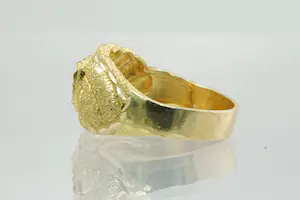 55- Fraai gedetailleerde 18 Krt geel gouden hart ring - gefaseerd afgewerkt kopen? Bied vanaf 240!