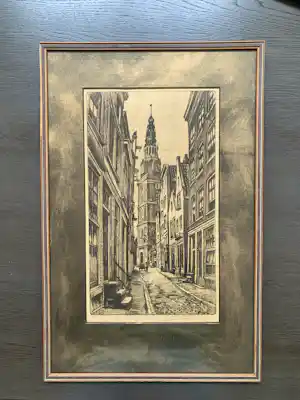 Marius Janssen - Sint Annenstraat en De Oude Kerk te Amsterdam verkocht voor € 50!