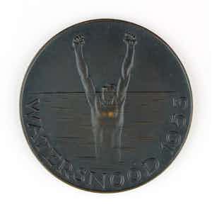 Oswald Wenckebach - Bronzen penning: Watersnood, 1953 verkocht voor € 50!