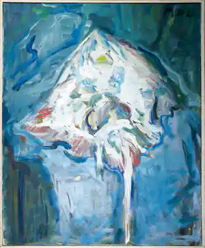 Miep de Leeuwe - Olieverf op doek, Rog - Ingelijst (Groot) verkocht voor € 40!