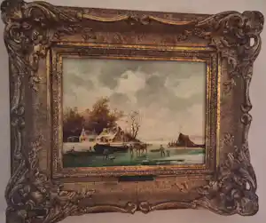Johannes Antonius Pietersen - Winterlandschap met schaatsenrijders kopen? Bied vanaf 175!