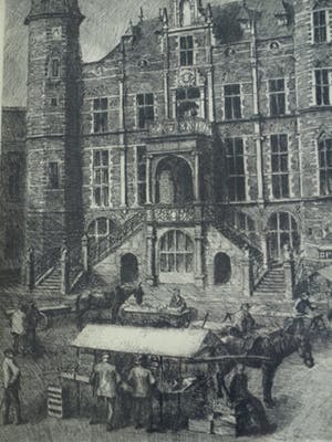 Niet of onleesbaar gesigneerd - Ets , “Stadhuis Venlo” – gesigneerd & ingelijst – No 22 kopen? Bied vanaf 10!