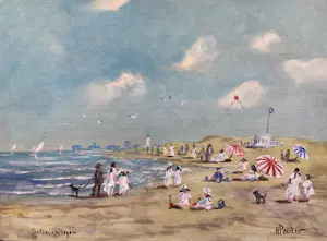Henk Poeder - Strand nabij Scheveningen kopen? Bied vanaf 100!