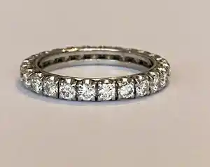 Platina  alliance ring met diamanten ca 1,40 crt kopen? Bied vanaf 1200!