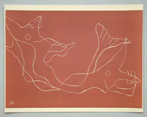 Henri Laurens - Twee Sirenes - 1938 - Originele linosnede - Gemonogrammeerd - Mourlot kopen? Bied vanaf 70!