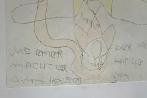 Anton Heyboer - Bijzonder werk, acryl met potlood kopen? Bied vanaf 125!