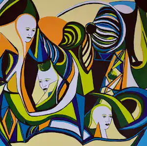 Maartje Wijngaarden - “Faces”. Handgesigneerd en genummerde zeefdruk. kopen? Bied vanaf 35!
