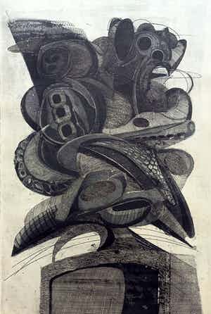 Roger Chailloux - Anatomie d’un oiseau, aquatint ets (groot) verkocht voor € 121!
