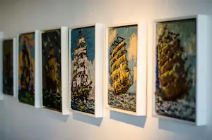 Rob Scholte - Twee Galjoenen - Embroidery Show en Expo Ensor Huis (Hommage aan Jan Hoet) kopen? Bied vanaf 600!