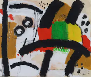Henk Postma - Acryl op papier, Zonder titel - Ingelijst kopen? Bied vanaf 150!