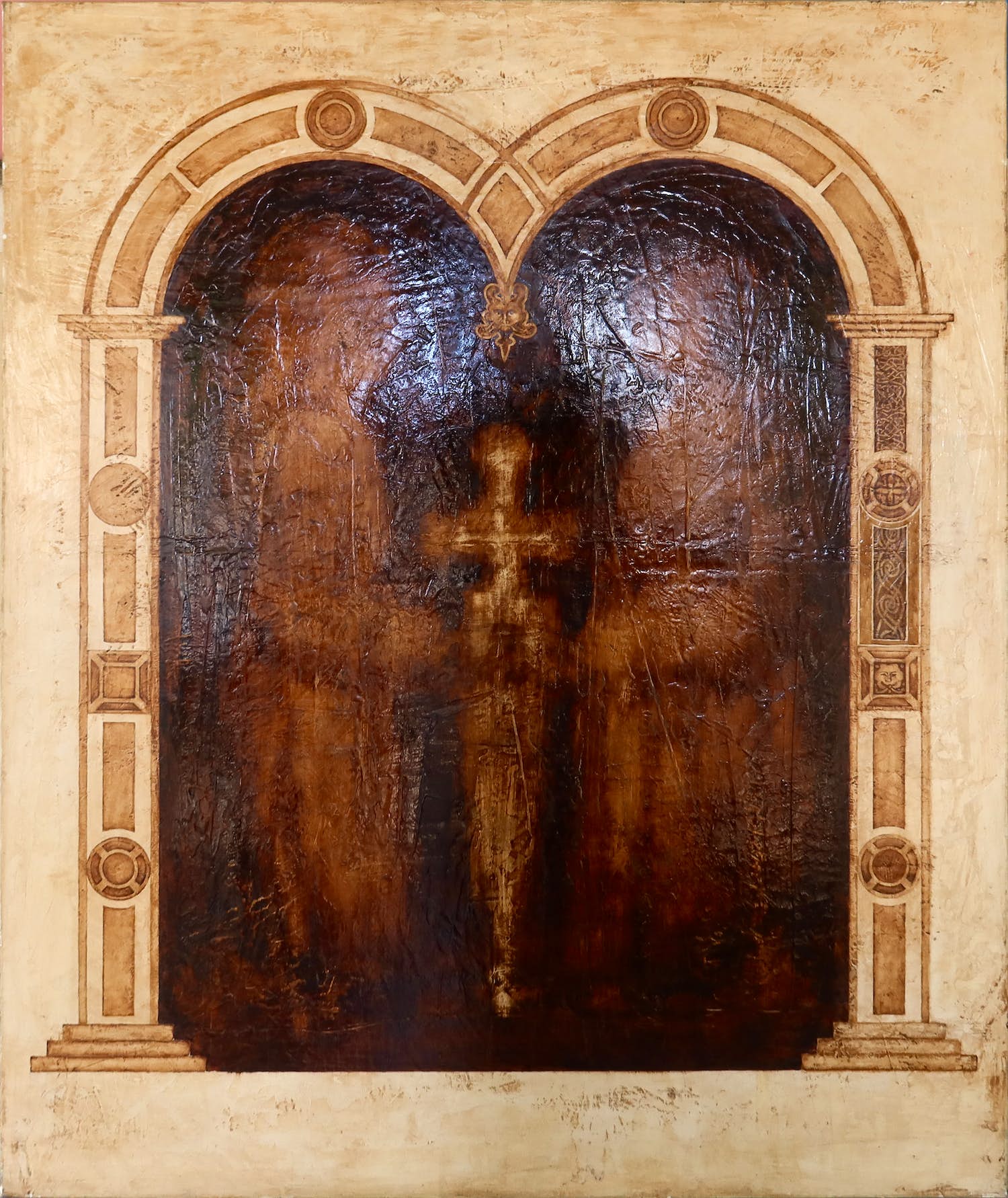 Jessica Vogel Gemengde techniek op doek, My match is made (Zeer groot